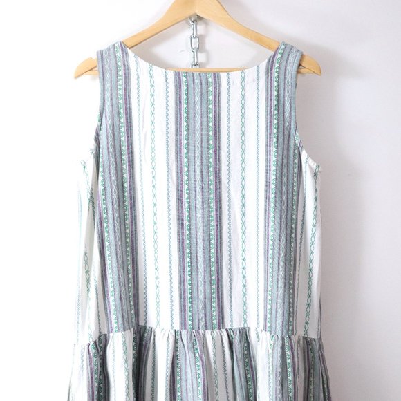 ❌SOLD❌vintage 90s woven stripe jumper dress - Picture 12 of 12